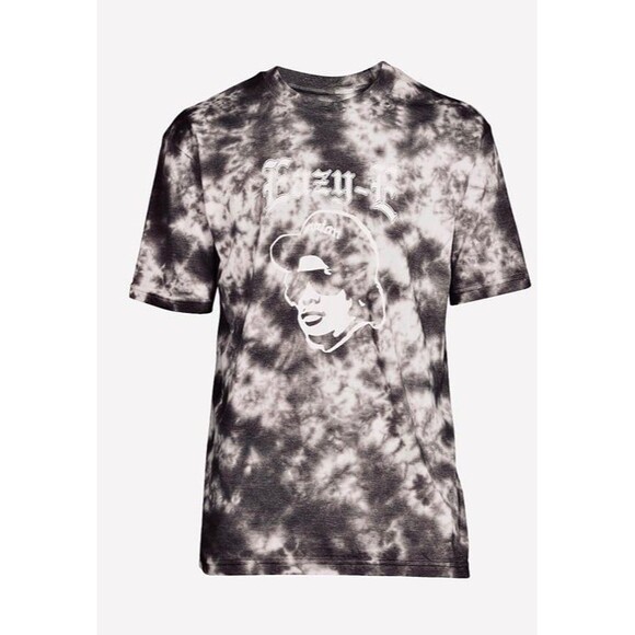 Eazy E Charcoal Sky Tie Dye Big Men's Graphic Tee soft feel short sleeve Gray - Picture 4 of 4